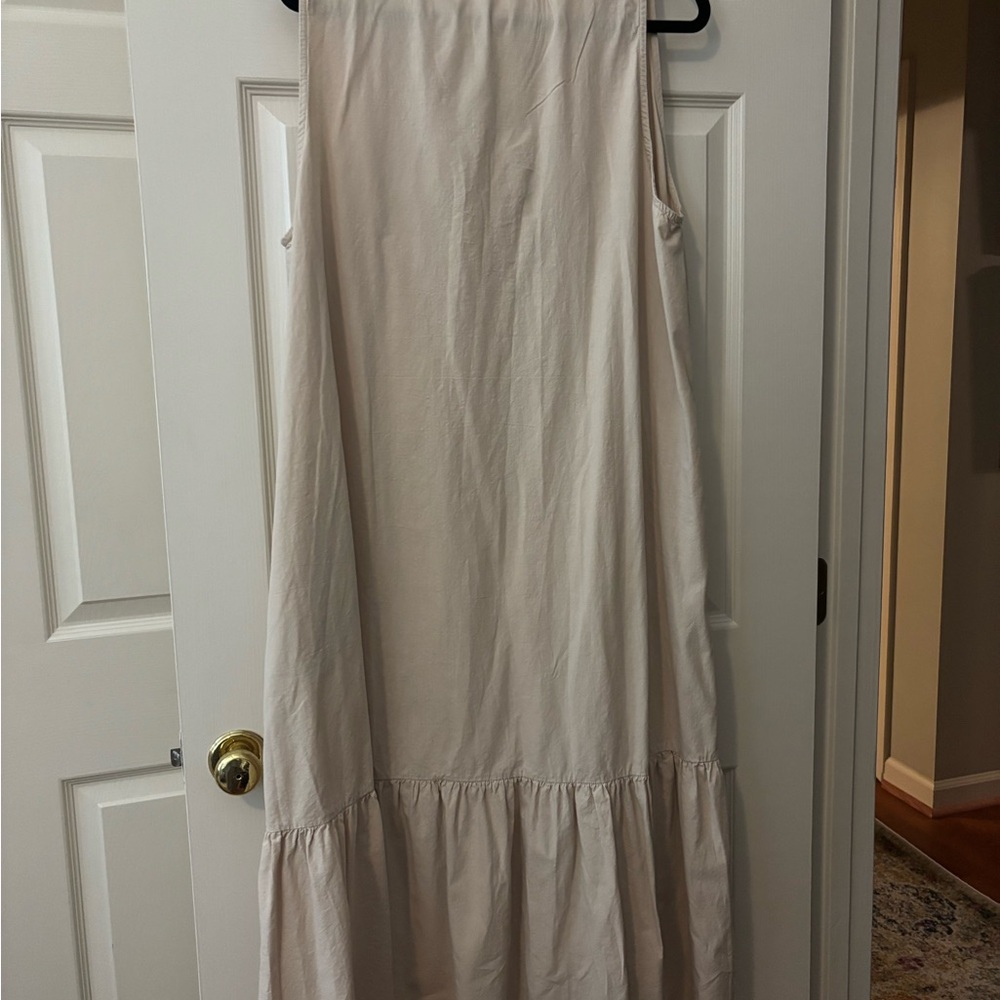 Sleeveless Cream Button-Front Maxi Dress - Picture 2 of 2